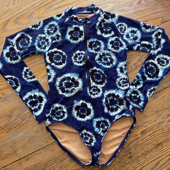 CREWCUTS tie dye print blue rash guard/exc condition/girls 10 - Picture 1 of 5